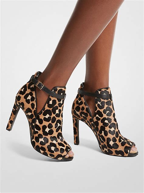 michael michael kors lawson leather booties|Michael Kors leopard boots.